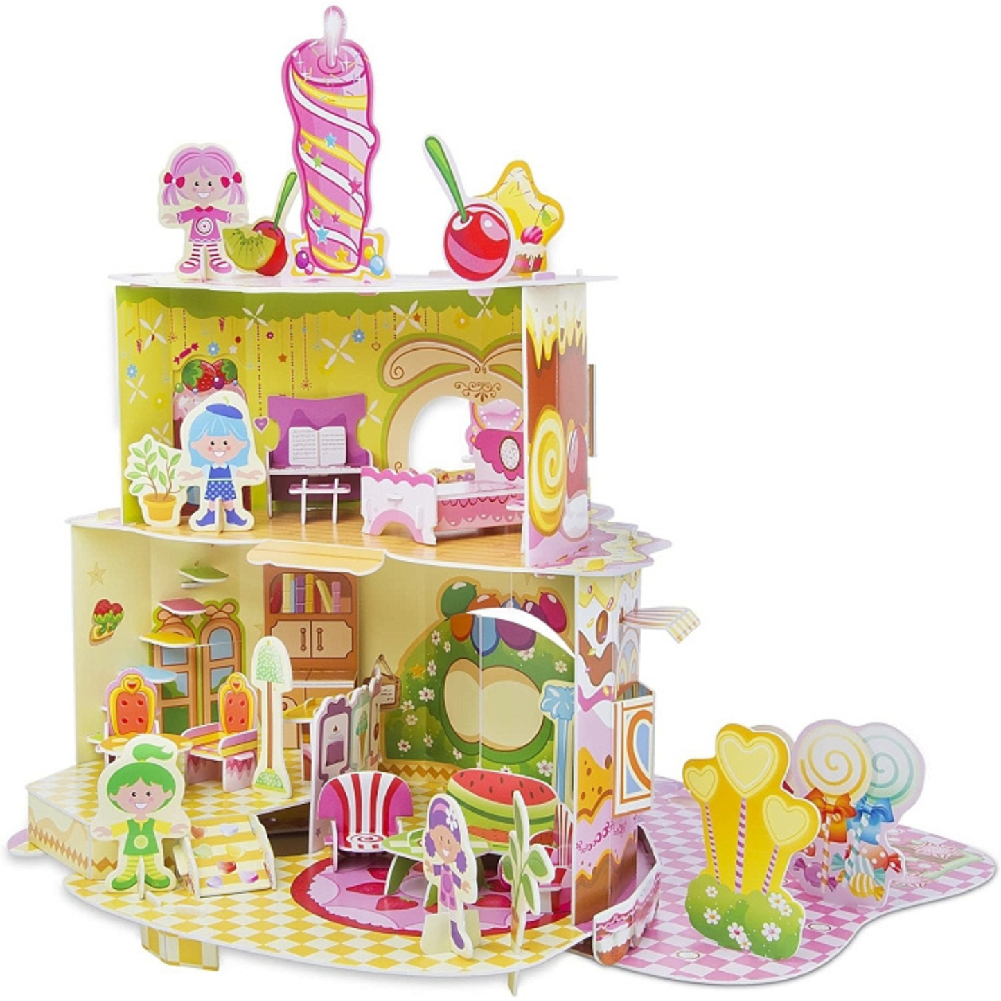 3-D Puzzle & Dollhouse in one!