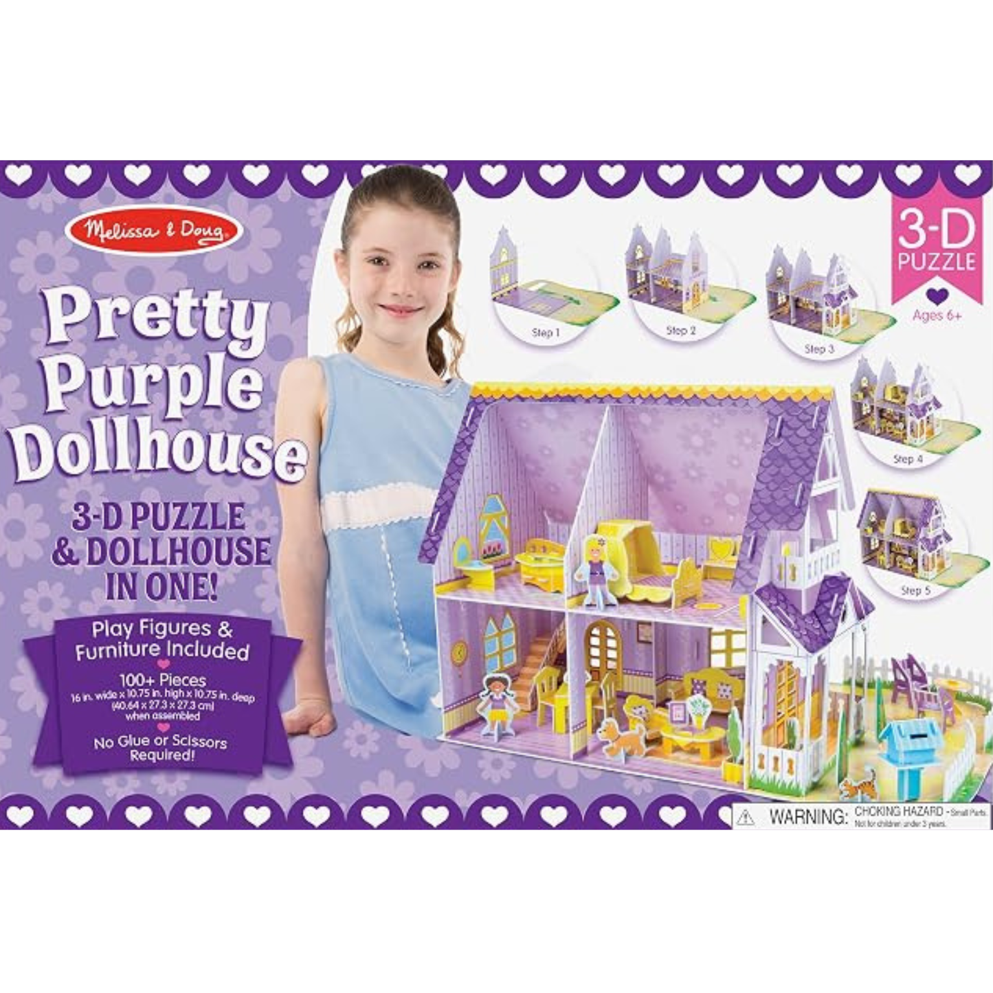 3-D Puzzle & Dollhouse in one!
