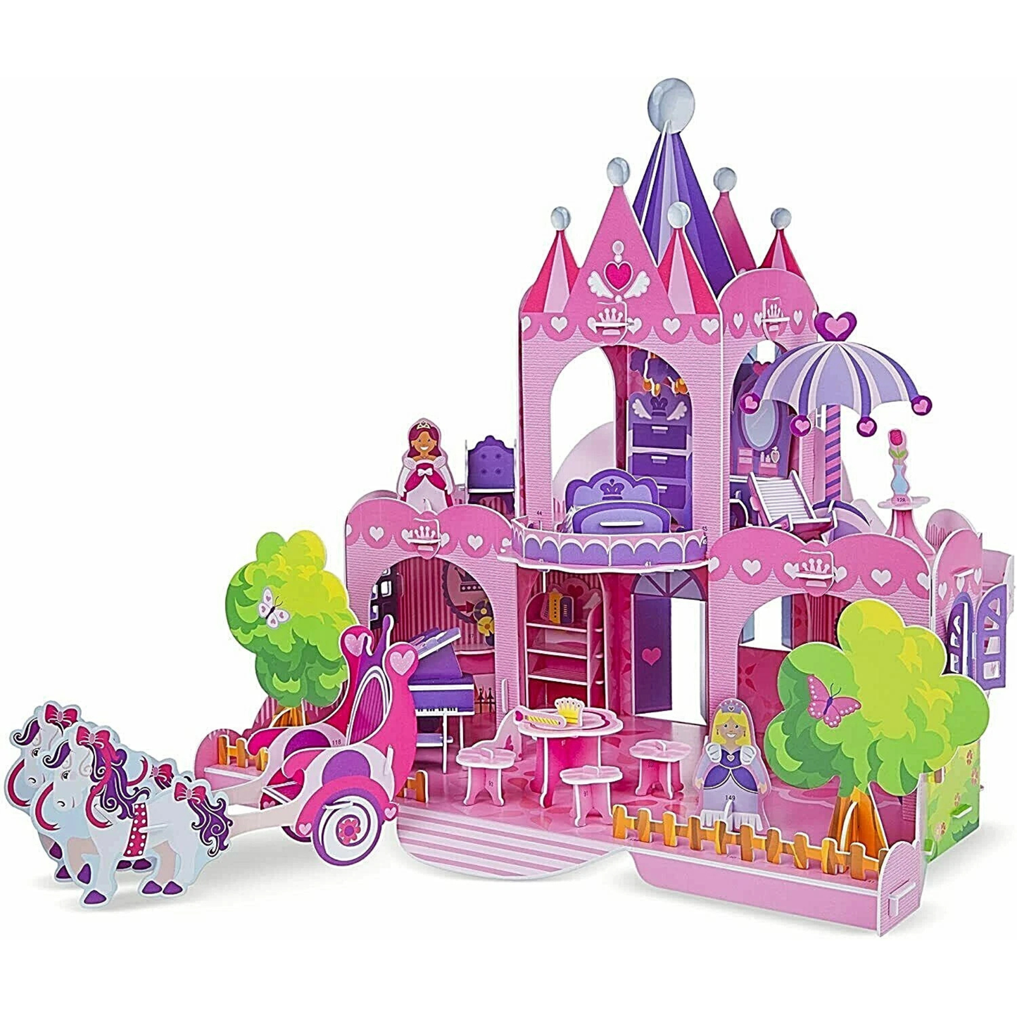 3-D Puzzle & Dollhouse in one!