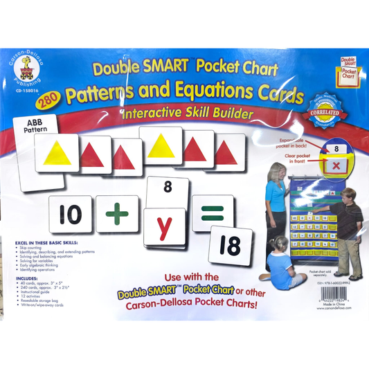 Double SMART Pocket Chart - Patterns and Equations Cards