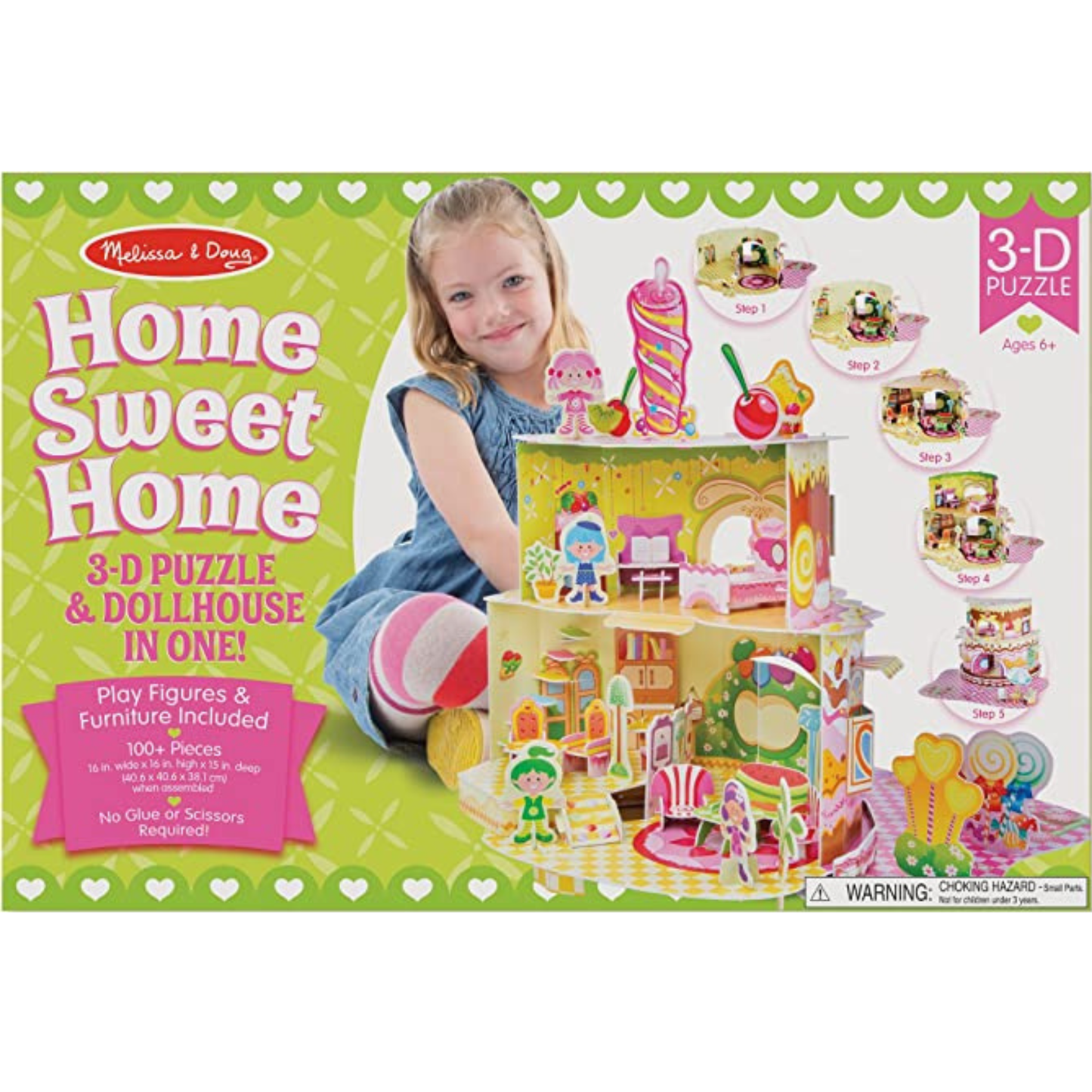 3-D Puzzle & Dollhouse in one!