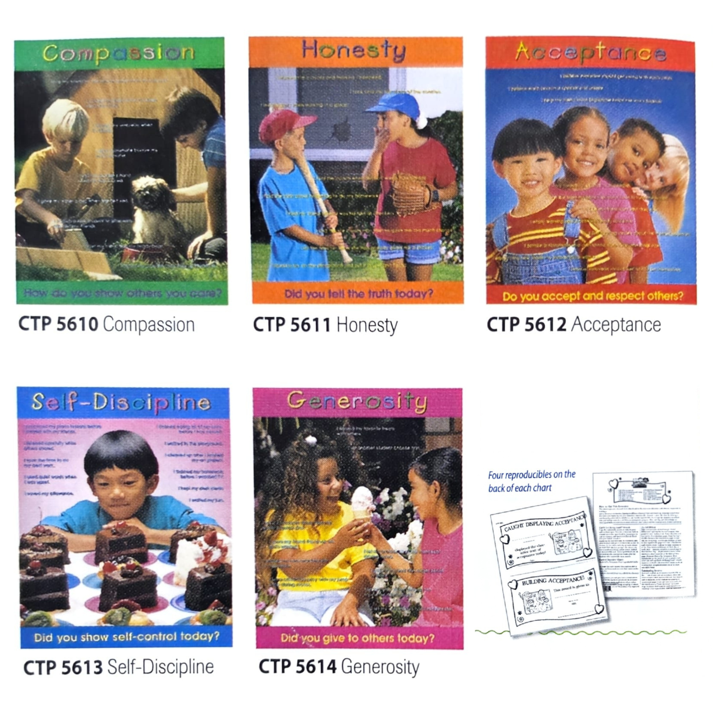 Character Education Chart Set of 5 (Gr.K-3)
